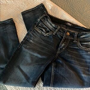 Silver Jeans Women's Dark Indigo Skinny Jeans